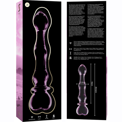 NEBULA SERIES BY IBIZA - MODELL 21 DILDO BOROSILIKATGLAS KLAR 20.5 CM -O- 3.5 CM - Sexotim
