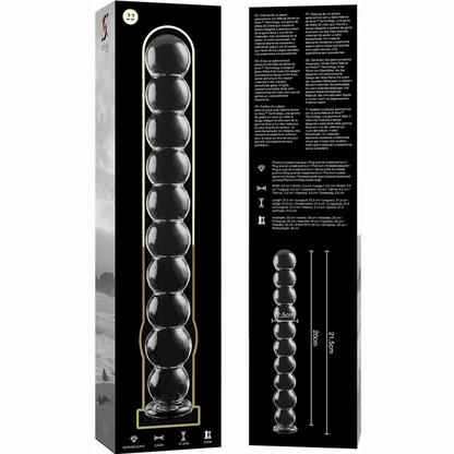 NEBULA SERIES BY IBIZA - MODELL 22 DILDO BOROSILIKATGLAS KLAR 21.5 CM -O- 2.5 CM - Sexotim