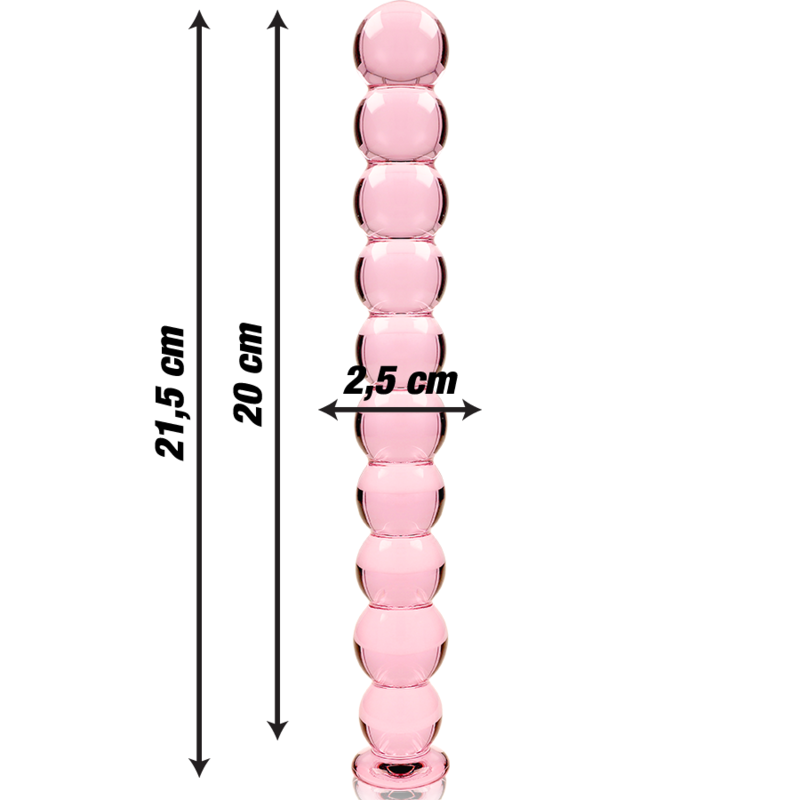NEBULA SERIES BY IBIZA - MODELL 22 DILDO BOROSILIKATGLAS KLAR 21.5 CM -O- 2.5 CM - Sexotim