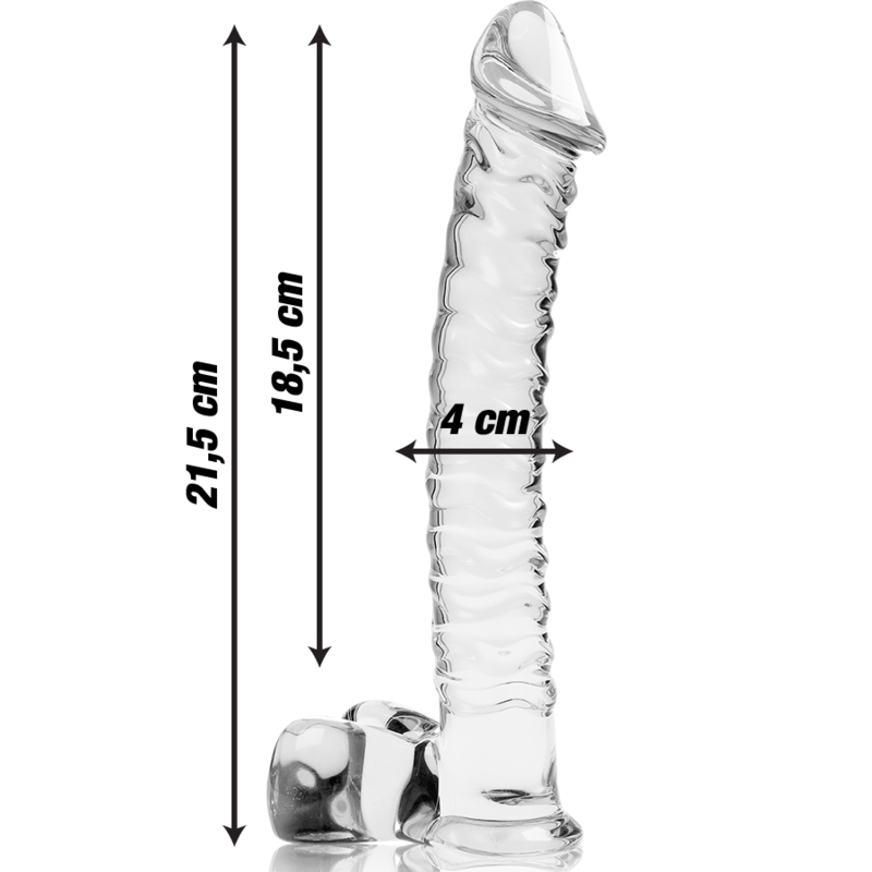 NEBULA SERIES BY IBIZA - MODELL 23 DILDO BOROSILIKATGLAS KLAR 21.5 CM -O- 4 CM - Sexotim