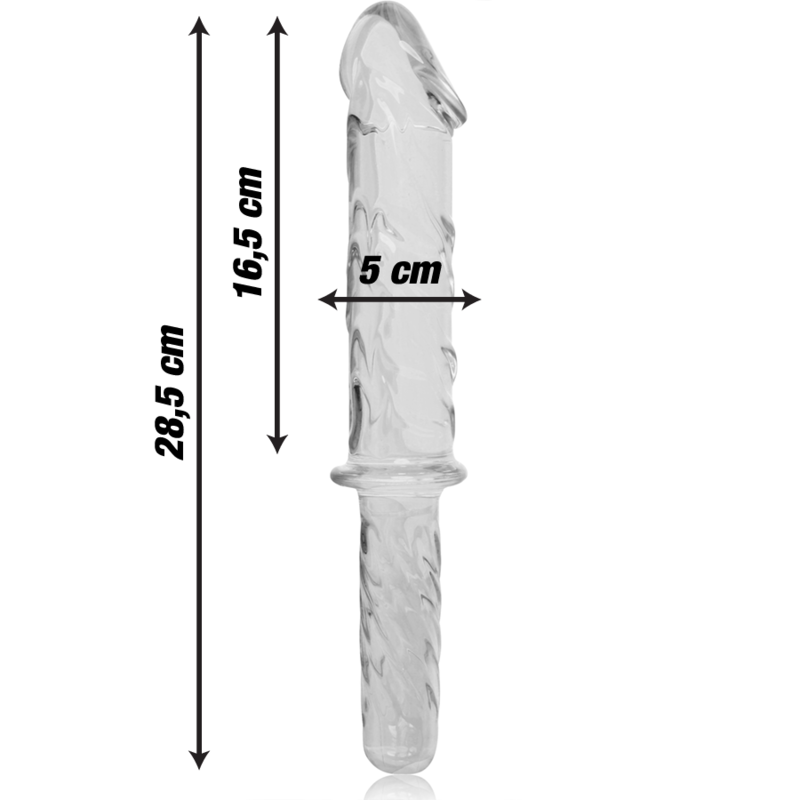 NEBULA SERIES BY IBIZA - MODELL 24 DILDO BOROSILIKATGLAS KLAR 28.5 CM -O- 5 CM - Sexotim