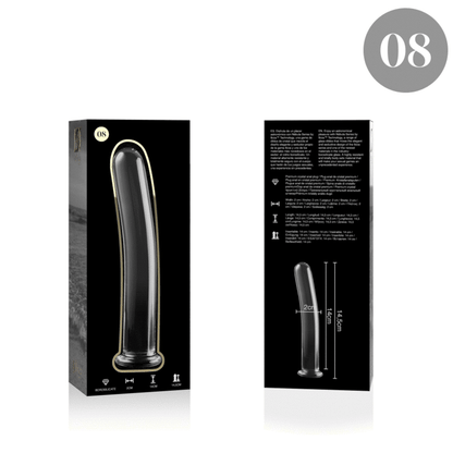 NEBULA SERIES BY IBIZA - MODELL 8 DILDO BOROSILIKATGLAS KLAR 14.5 CM -O- 2 CM - Sexotim