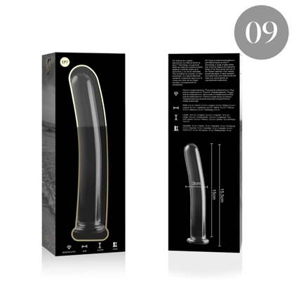 NEBULA SERIES BY IBIZA - MODELL 9 DILDO BOROSILIKATGLAS KLAR 15.5 CM -O- 2.5 CM - Sexotim