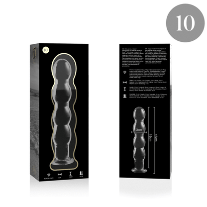 NEBULA SERIES BY IBIZA - MODELL 10 DILDO BOROSILIKATGLAS KLAR 16.5 CM -O- 3.5 CM - Sexotim