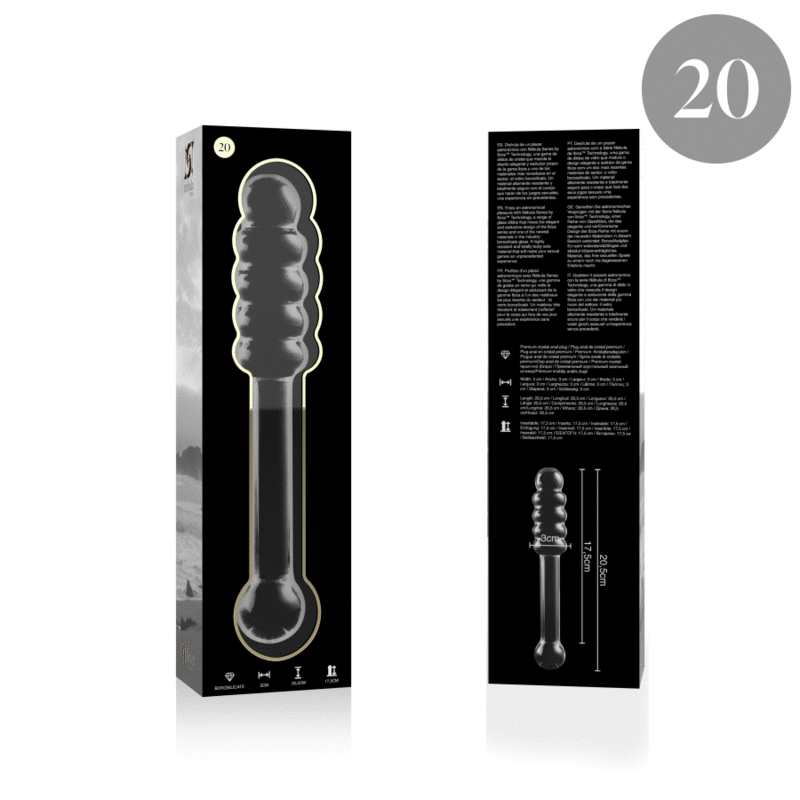 NEBULA SERIES BY IBIZA - MODELL 20 DILDO BOROSILIKATGLAS KLAR 20.5 CM -O- 3 CM - Sexotim