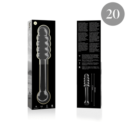 NEBULA SERIES BY IBIZA - MODELL 20 DILDO BOROSILIKATGLAS KLAR 20.5 CM -O- 3 CM - Sexotim
