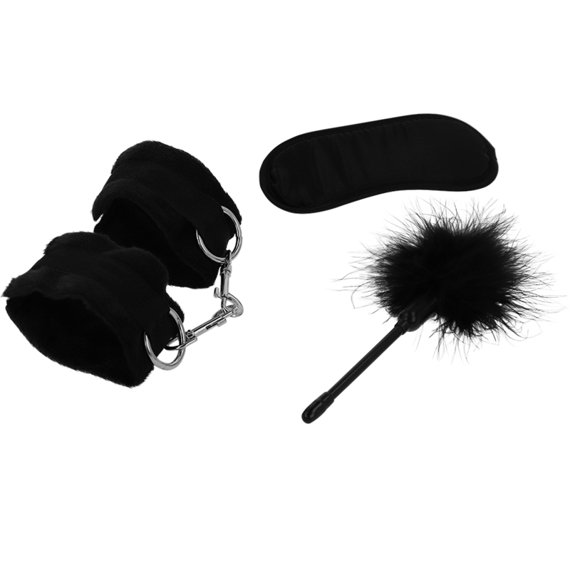 INTENSE - FETISH EROTIKSPIELSET 2 MIT HANDSCHELLEN, BLINDMASKE UND KITZEL - Sexotim