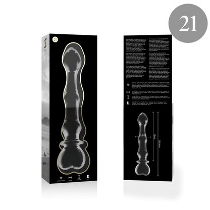 NEBULA SERIES BY IBIZA - MODELL 21 DILDO BOROSILIKATGLAS KLAR 20.5 CM -O- 3.5 CM - Sexotim