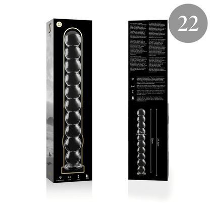 NEBULA SERIES BY IBIZA - MODELL 22 DILDO BOROSILIKATGLAS KLAR 21.5 CM -O- 2.5 CM - Sexotim