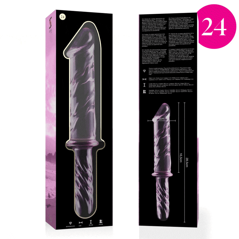NEBULA SERIES BY IBIZA - MODELL 24 DILDO BOROSILIKATGLAS KLAR 28.5 CM -O- 5 CM - Sexotim