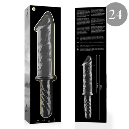 NEBULA SERIES BY IBIZA - MODELL 24 DILDO BOROSILIKATGLAS KLAR 28.5 CM -O- 5 CM - Sexotim