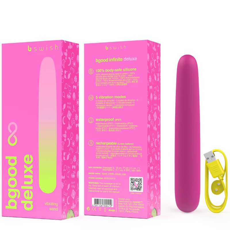 B SWISH - BGOOD INFINITE DELUXE WIEDERAUFLADBARER VIBRATOR ROSA SILIKON - Sexotim