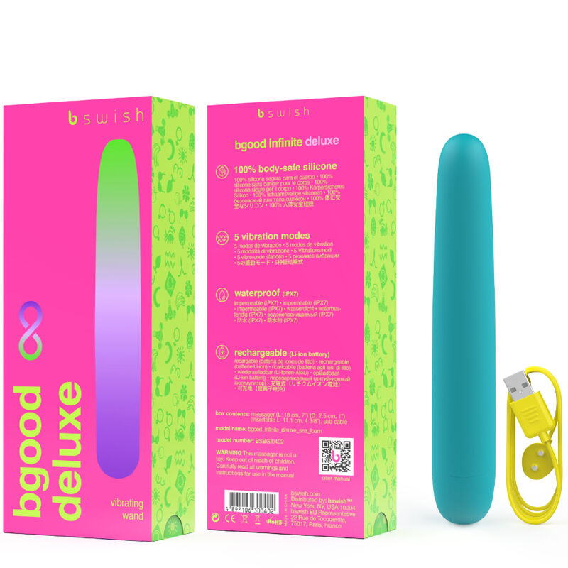 B SWISH - BGOOD INFINITE DELUXE WIEDERAUFLADBARER VIBRATOR BLAUES SILIKON - Sexotim