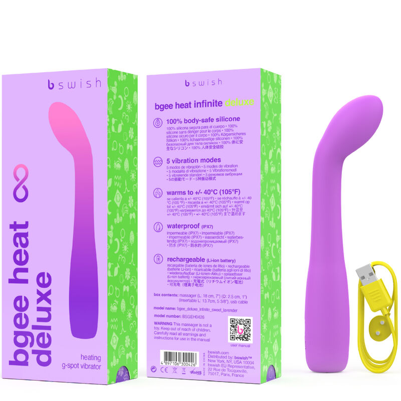 B SWISH - BGEE HEAT INFINITE DELUXE WIEDERAUFLADBARER VIBRATOR LAVENDEL SILIKON - Sexotim