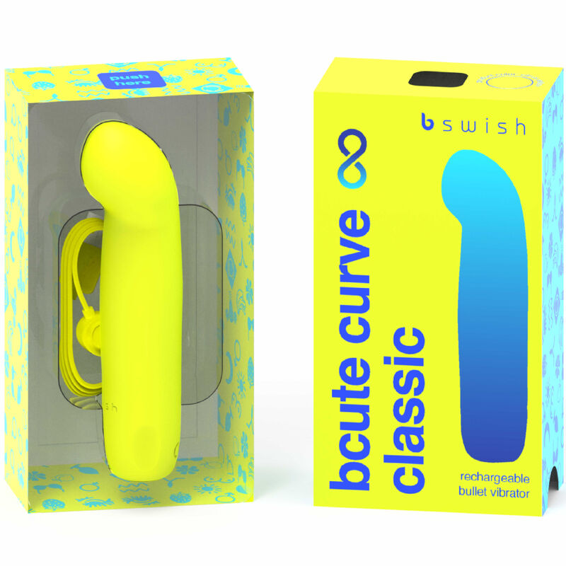 B SWISH - BCUTE CURVE INFINITE KLASSISCHER WIEDERAUFLADBARER SILIKONVIBRATOR GELB - Sexotim