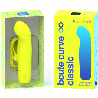 B SWISH - BCUTE CURVE INFINITE KLASSISCHER WIEDERAUFLADBARER SILIKONVIBRATOR GELB - Sexotim