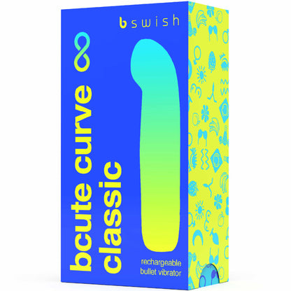 B SWISH - BCUTE CURVE INFINITE KLASSISCHER WIEDERAUFLADBARER VIBRATOR AUS BLAUEM SILIKON - Sexotim