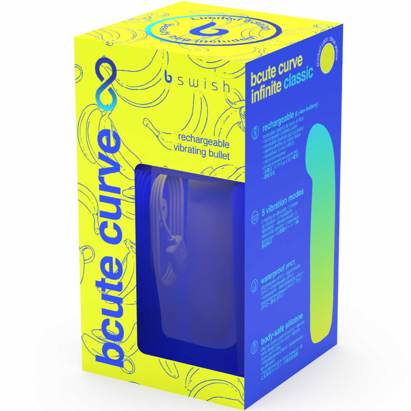 B SWISH - BCUTE CURVE INFINITE CLASSIC LIMITED EDITION, WIEDERAUFLADBARER SILIKONVIBRATOR GELB - Sexotim