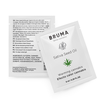 BRUMA - SATIVA-SAMENÖL-GLEITGEL MIT WÄRMENDEM CANNABISGESCHMACK 6 ml