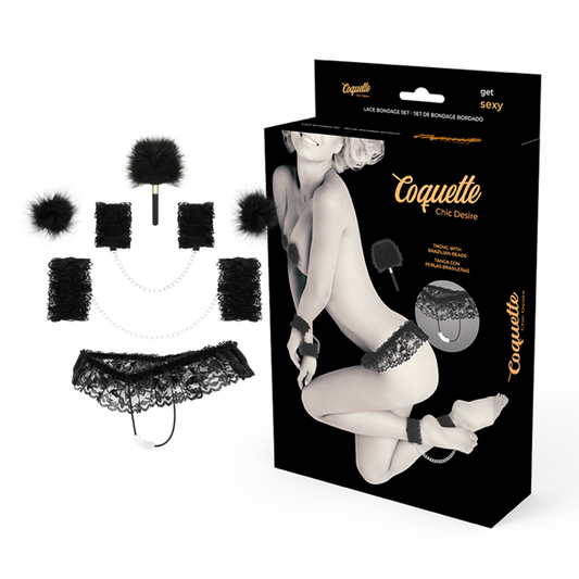COQUETTE CHIC DESIRE - SPITZEN-ZUBEHÖR-BONDAGE-SET DELUXE - Sexotim
