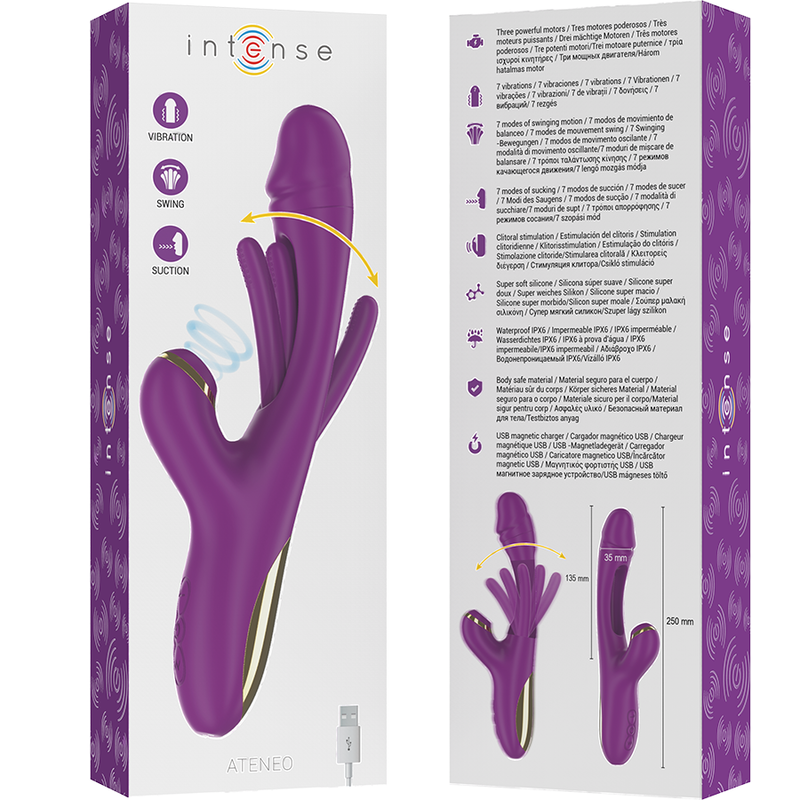 INTENSE - ATENEO WIEDERAUFLADBARER MULTIFUNKTIONSVIBRATOR 7 VIBRATIONEN - Sexotim