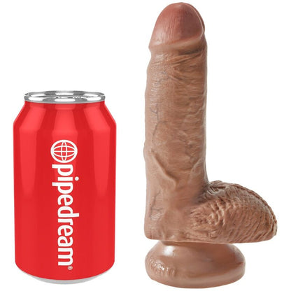 KING COCK - REALISTISCHER PENIS MIT KUGELN 13.2 CM KARAMELL - Sexotim