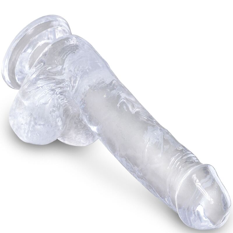 KING COCK - CLEAR REALISTISCHER PENIS MIT EIEREN 13.5 CM TRANSPARENT - Sexotim