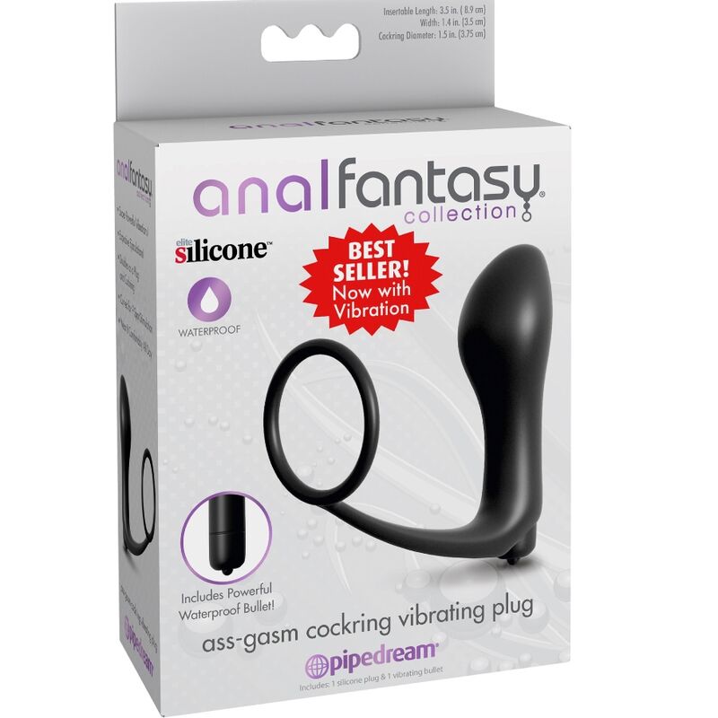 ANAL FANTASY ELITE COLLECTION - ASS-GASM COCKRING VIBRATOR PLUG - Sexotim
