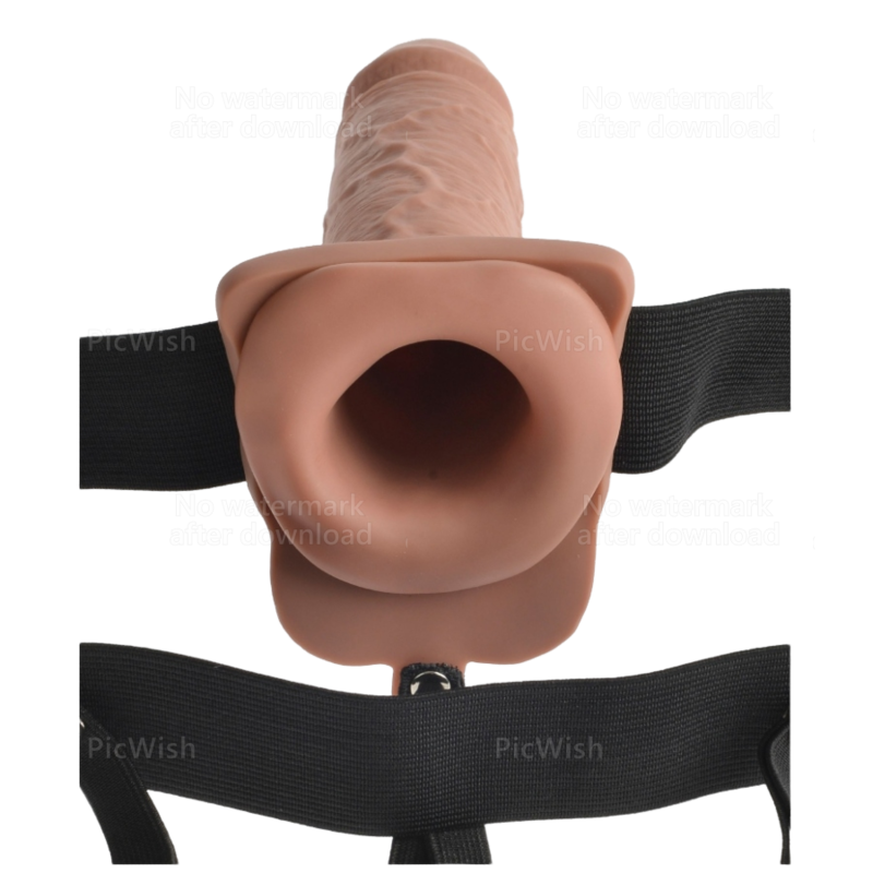 FETISH FANTASY SERIES - VERSTELLBARES GURT REALISTISCHER PENIS MIT WIEDERAUFLADBAREN BLLEN UND VIBRATOR 17,8 CM - Sexotim