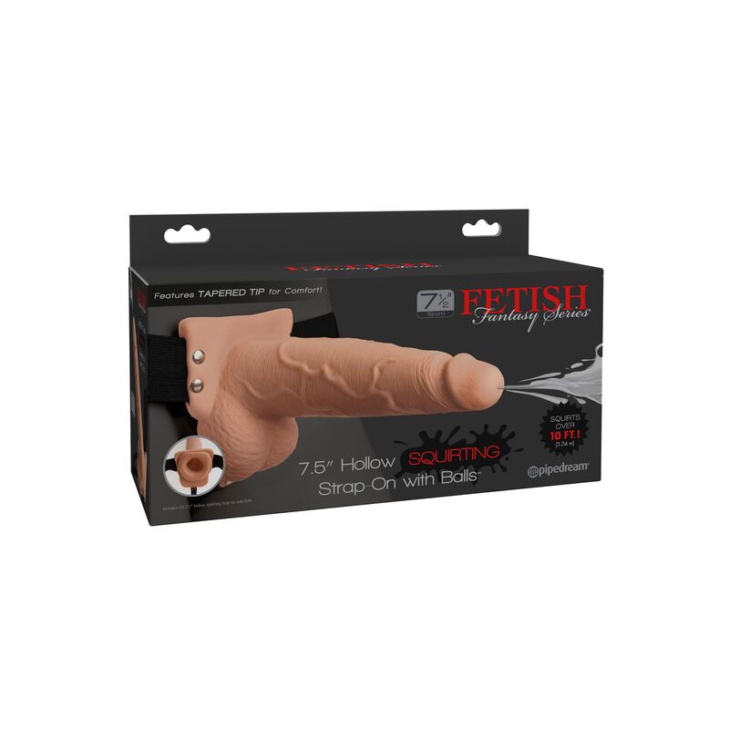 FETISH FANTASY SERIES - SERIE - VERSTELLBARES GURT REALISTISCHER PENIS MIT SPRITZENDEN BLLEN 19 CM - Sexotim