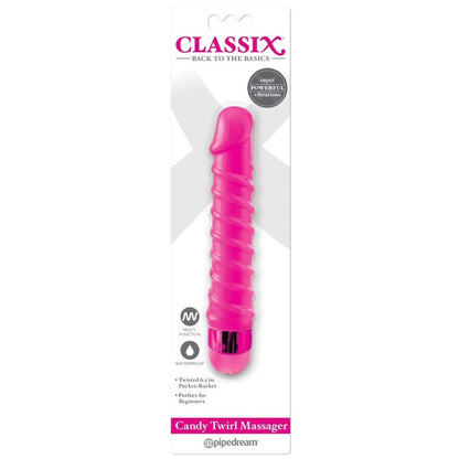 CLASSIX - CANDY TWIRL VIBRIERENDES MASSAGER 16,5 CM ROSA - Sexotim