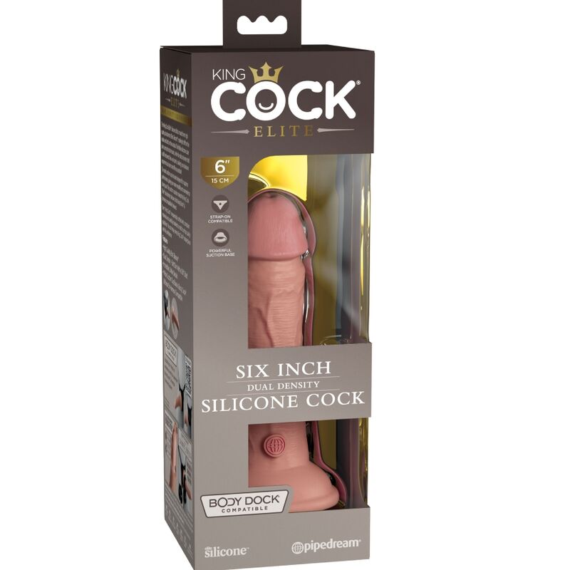 KING COCK - ELITE REALISTISCHER SILIKONDILDO 15.2 CM - Sexotim