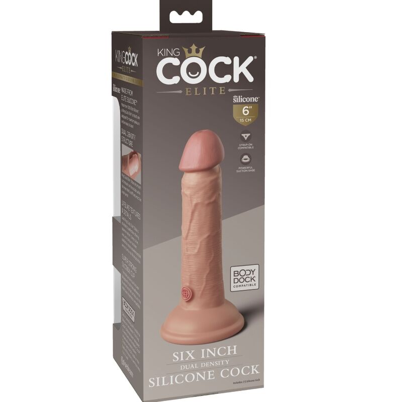 KING COCK - ELITE REALISTISCHER SILIKONDILDO 15.2 CM - Sexotim