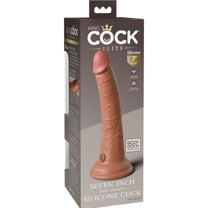 KING COCK - ELITE REALISTISCHER SILIKONDILDO 17.8 CM KARAMELL - Sexotim