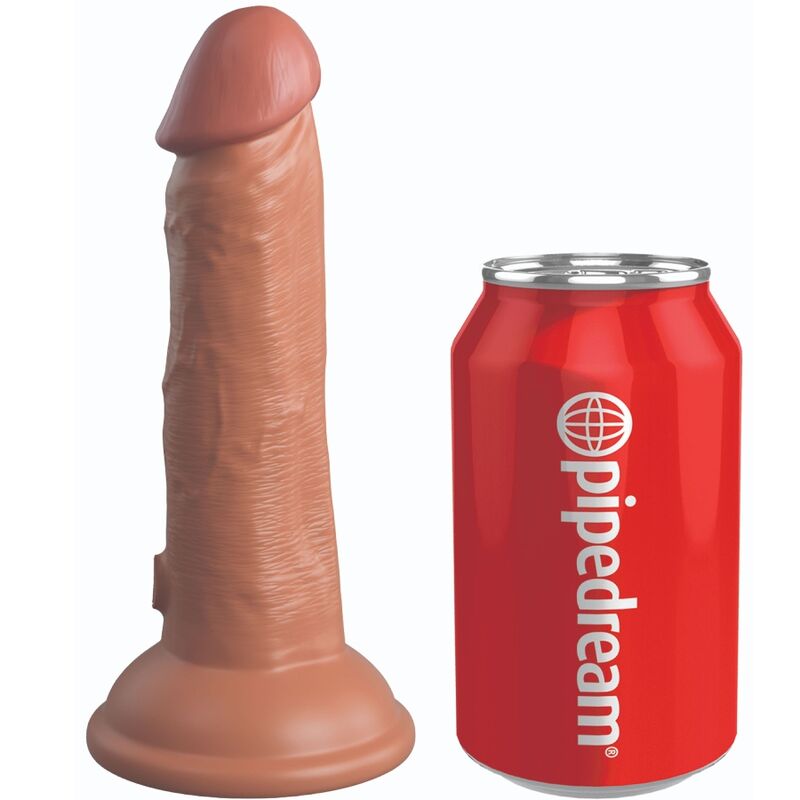 KING COCK - ELITE REALISTISCHER DILDO MIT VIBRATION UND SILIKON 15.2 CM KARAMELL - Sexotim