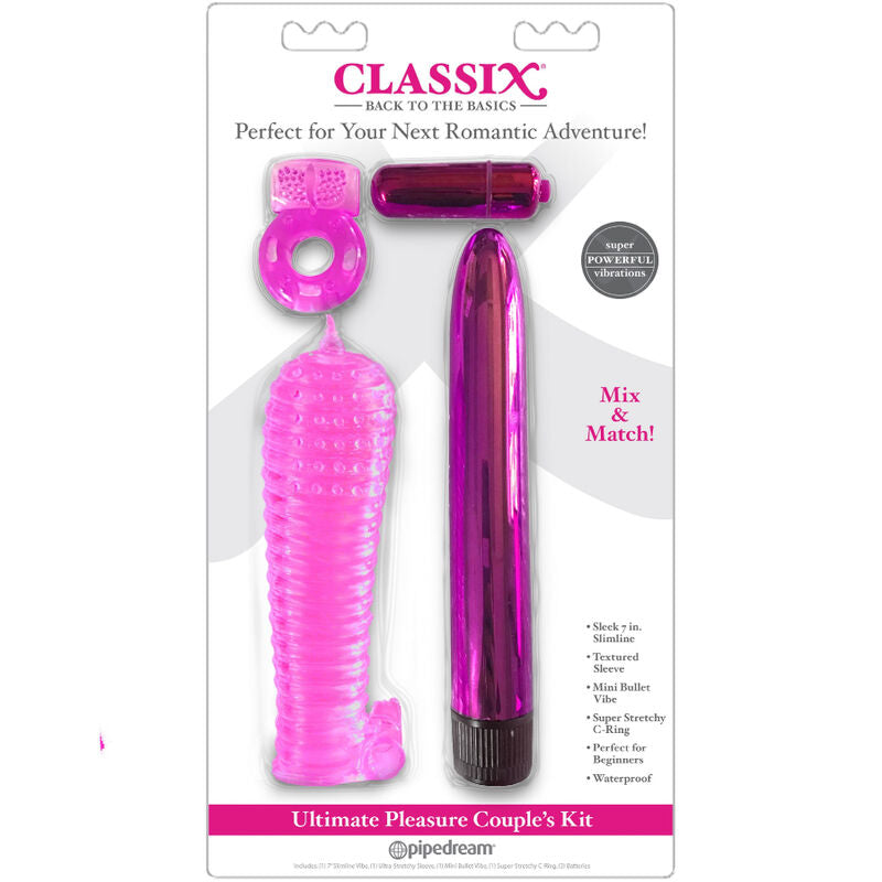 CLASSIX - KIT FÜR PAARE MIT RING, HÜLLE UND ROSEN KUGELN - Sexotim