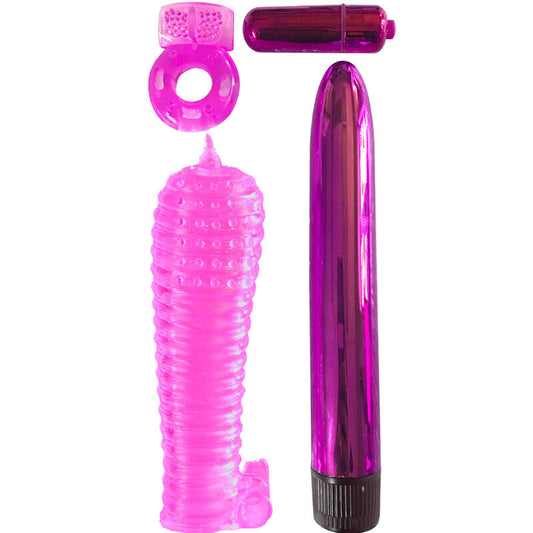 CLASSIX - KIT FÜR PAARE MIT RING, HÜLLE UND ROSEN KUGELN - Sexotim