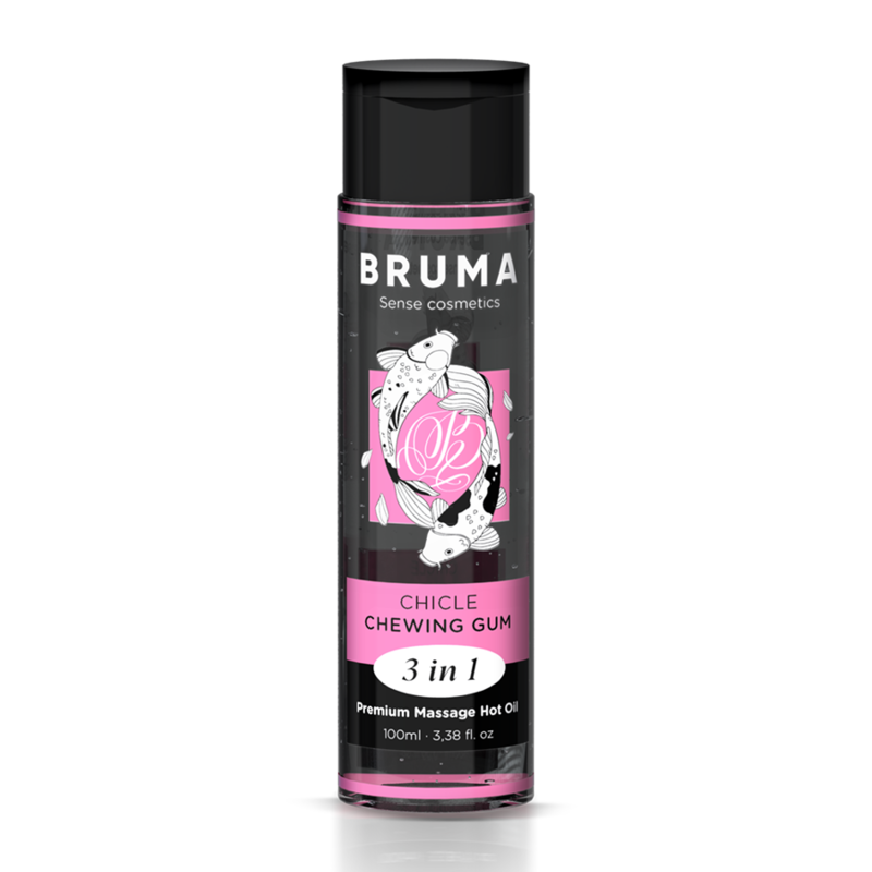 BRUMA - PREMIUM-MASSAGEÖL MIT WÄRMEEFFEKT, GUM-GESCHMACK 3 IN 1 - 100 ML