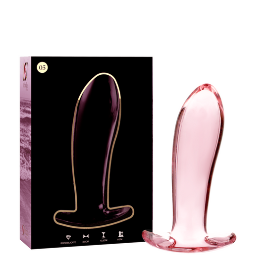 ANALPLUG BOROSILIKATGLAS KLAR -NEBULA SERIES BY IBIZA - MODELL 5 - 12.5 CM -O- 3.5 CM - Sexotim