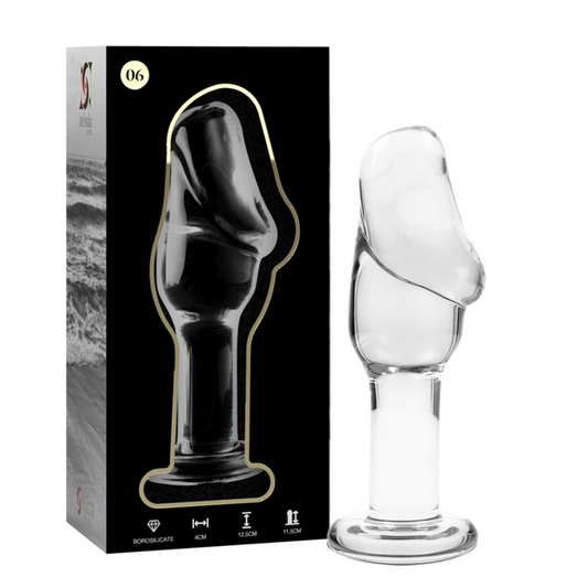 ANALPLUG BOROSILIKATGLAS KLAR -NEBULA SERIES BY IBIZA - MODELL 6 - 12.5 CM -O- 4 CM - Sexotim