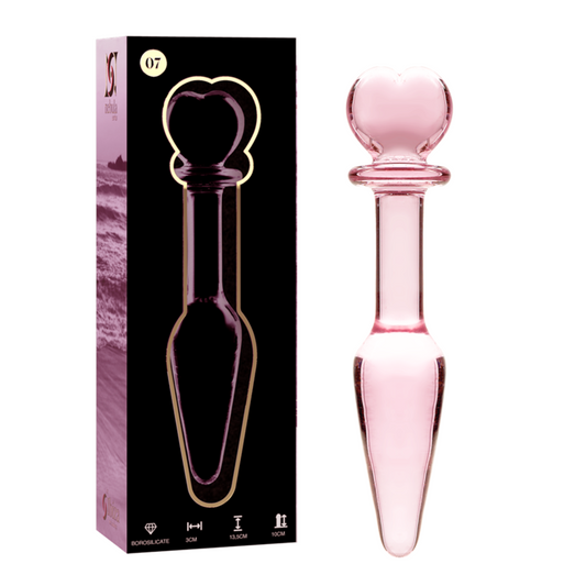 ANALPLUG BOROSILIKATGLAS KLAR -NEBULA SERIES BY IBIZA - MODEL 7 - 13.5 CM -O- 3 CM - Sexotim