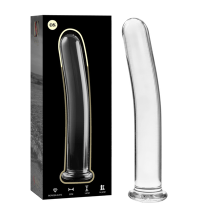 DILDO BOROSILIKATGLAS KLAR -NEBULA SERIES BY IBIZA - MODELL 8 - 14.5 CM -O- 2 CM - Sexotim