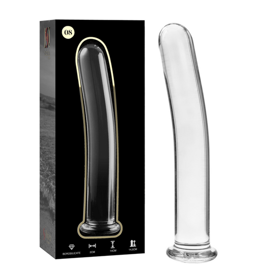 DILDO BOROSILIKATGLAS KLAR -NEBULA SERIES BY IBIZA - MODELL 8 - 14.5 CM -O- 2 CM - Sexotim