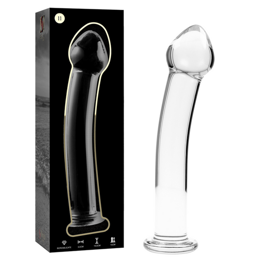 DILDO BOROSILIKATGLAS KLAR -NEBULA SERIES BY IBIZA - MODELL 11 - 16 CM -O- 3 CM - Sexotim