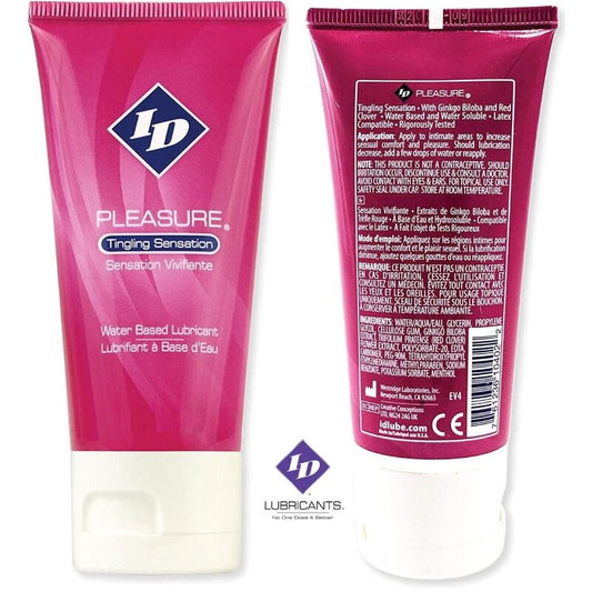 ID PLEASURE - WASSERBASIERTES GLEITMITTEL TINGING SENSATION TRAVEL TUBE 60 ML - Sexotim