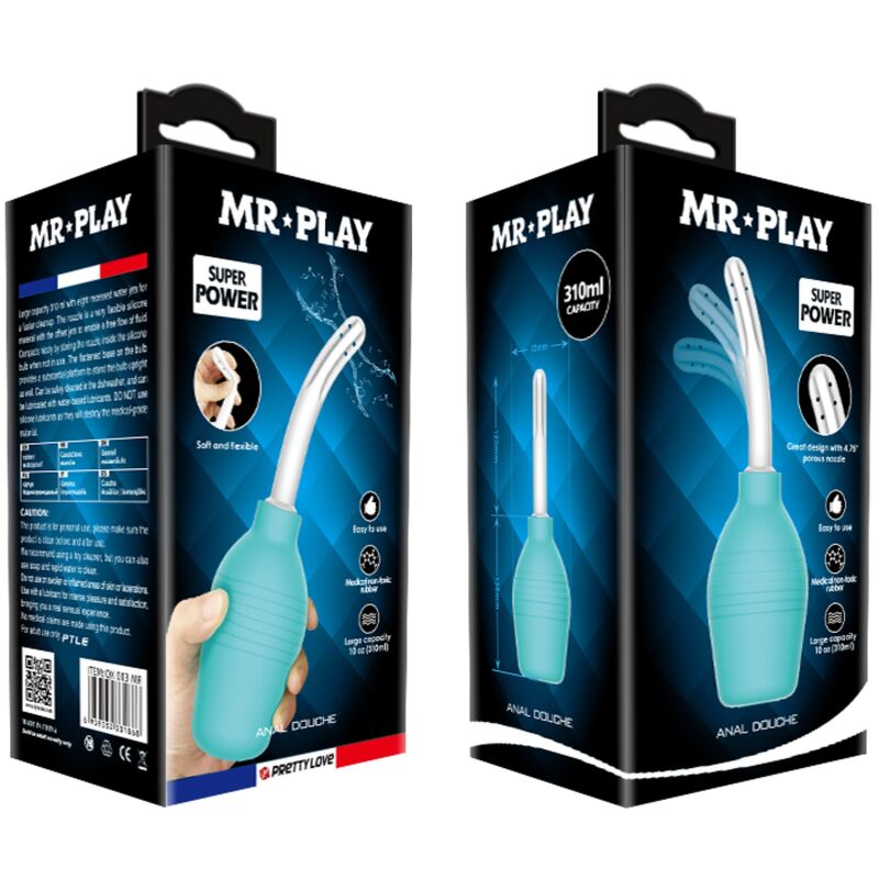 MR PLAY - ANAL-BIRNE-BLAUE GUMMI-DUSCHE - Sexotim