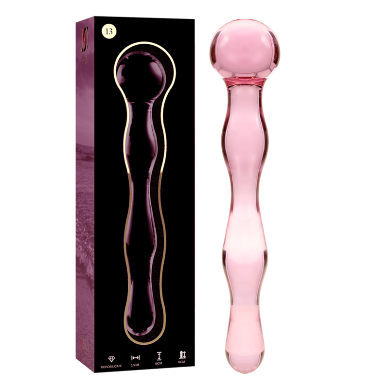 DILDO BOROSILIKATGLAS KLAR -NEBULA SERIES BY IBIZA - MODELL 13 - 18 CM -O- 3.5 CM - Sexotim