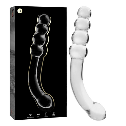 DILDO BOROSILIKATGLAS KLAR -NEBULA SERIES BY IBIZA - MODELL 14 - 18.5 CM -O- 3 CM - Sexotim