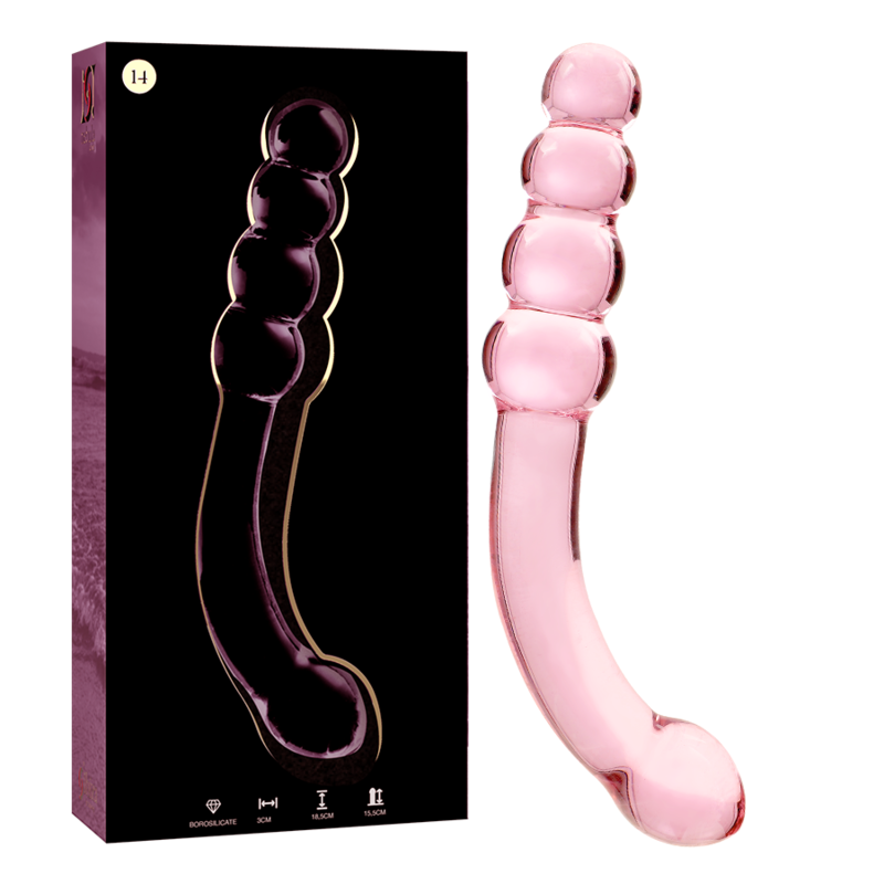 DILDO BOROSILIKATGLAS KLAR -NEBULA SERIES BY IBIZA - MODELL 14 - 18.5 CM -O- 3 CM - Sexotim