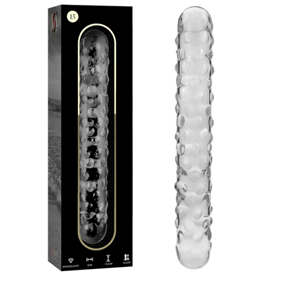 DILDO BOROSILIKATGLAS KLAR  -NEBULA SERIES BY IBIZA - MODELL 15 - 18.5 CM -O- 3 CM - Sexotim